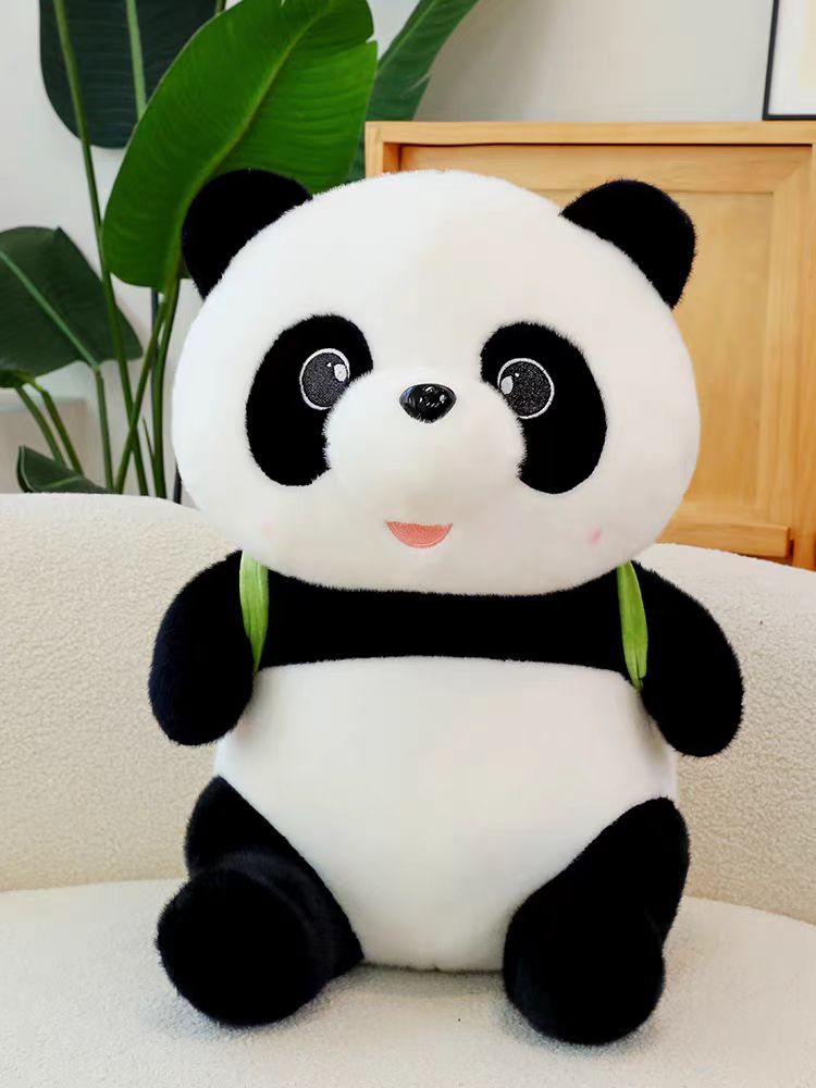 MRL-045 Avocado Panda 60/2000 Creative Panda doll cute flower panda doll avocado backpack plush toys can wear off the backpack gift