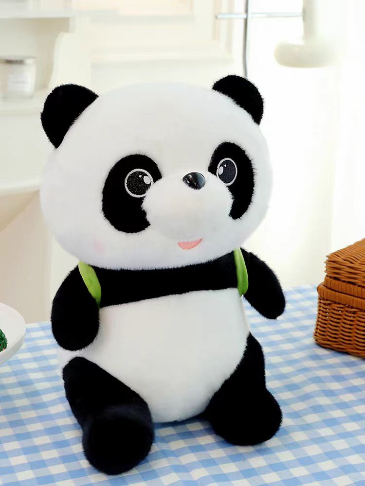 MRL-045 Avocado Panda 60/2000 Creative Panda doll cute flower panda doll avocado backpack plush toys can wear off the backpack gift