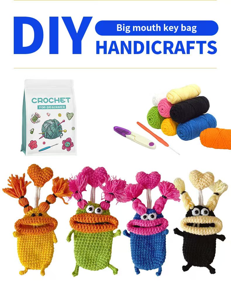 Handmade DIY doll crocheting material kit, crochet decorative items, yarn balls