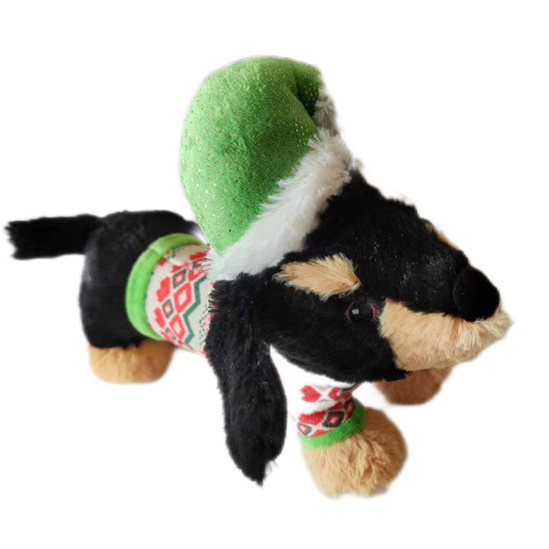 MRLA-080 Pet Plush Toy Cat Dog Puzzle Toy Cute Animals Bite Resistant Interactive Squeaky Pet Dog Teeth Cleaning Chew Toy Pet Supplies