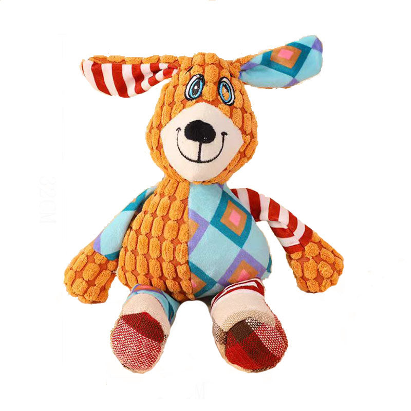 MRLA-001 Pet Plush Toy Cat Dog Puzzle Toy Cute Animals Bite Resistant Interactive Squeaky Pet Dog Teeth Cleaning Chew Toy Pet Supplies