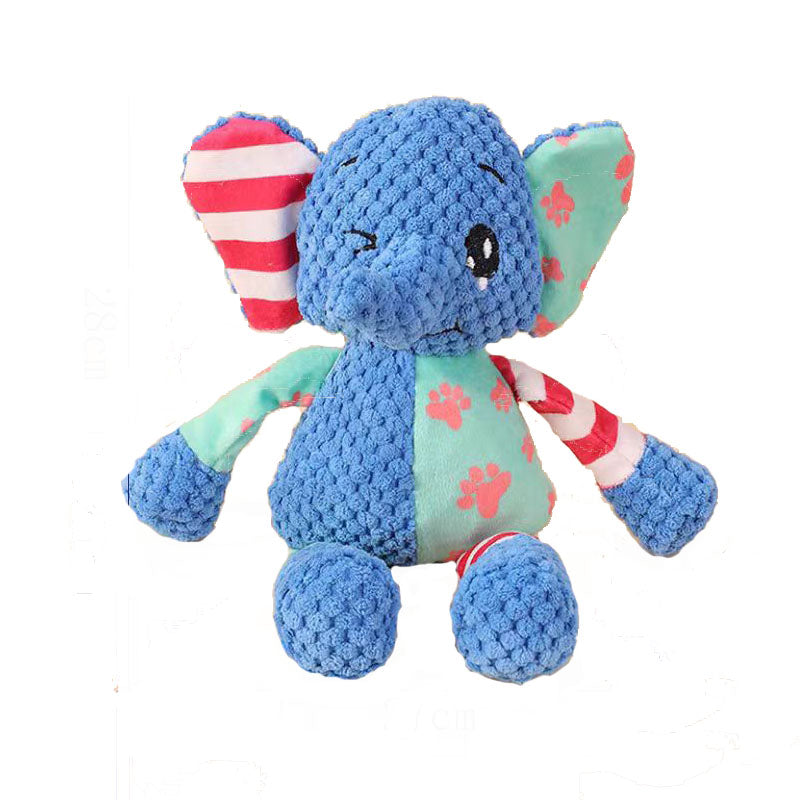 MRLA-003 Pet Plush Toy Cat Dog Puzzle Toy Cute Animals Bite Resistant Interactive Squeaky Pet Dog Teeth Cleaning Chew Toy Pet Supplies