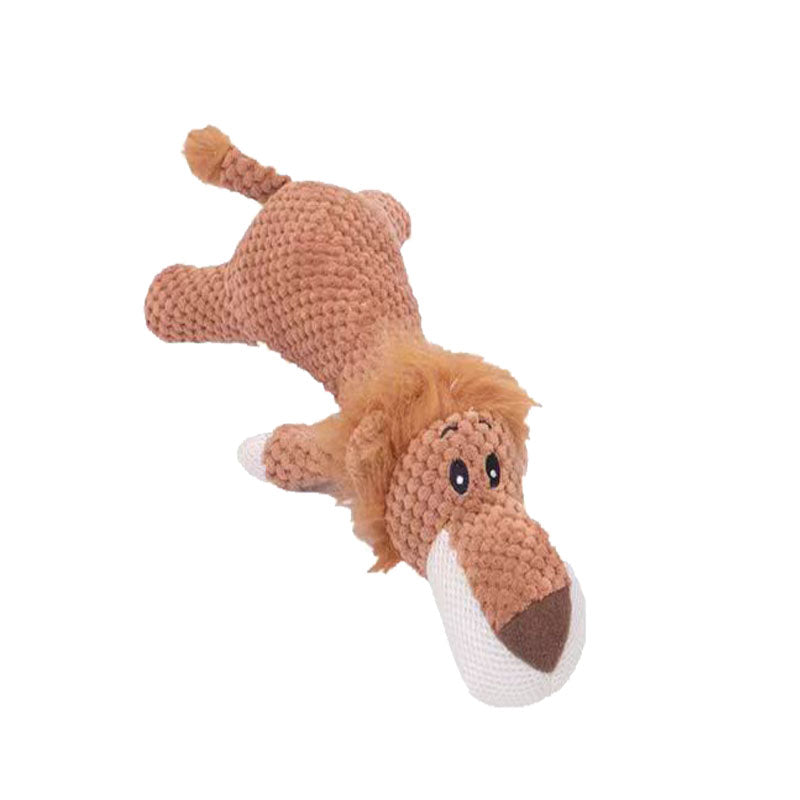 MRLA-004 Pet Plush Toy Cat Dog Puzzle Toy Cute Animals Bite Resistant Interactive Squeaky Pet Dog Teeth Cleaning Chew Toy Pet Supplies