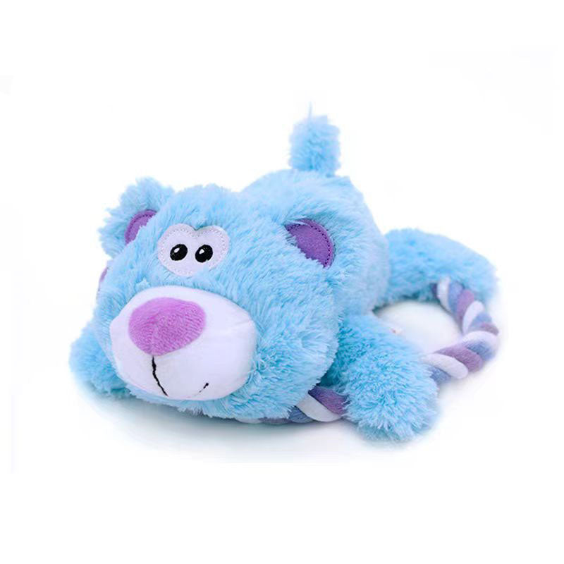 MRLA-015 Pet Plush Toy Cat Dog Puzzle Toy Cute Animals Bite Resistant Interactive Squeaky Pet Dog Teeth Cleaning Chew Toy Pet Supplies