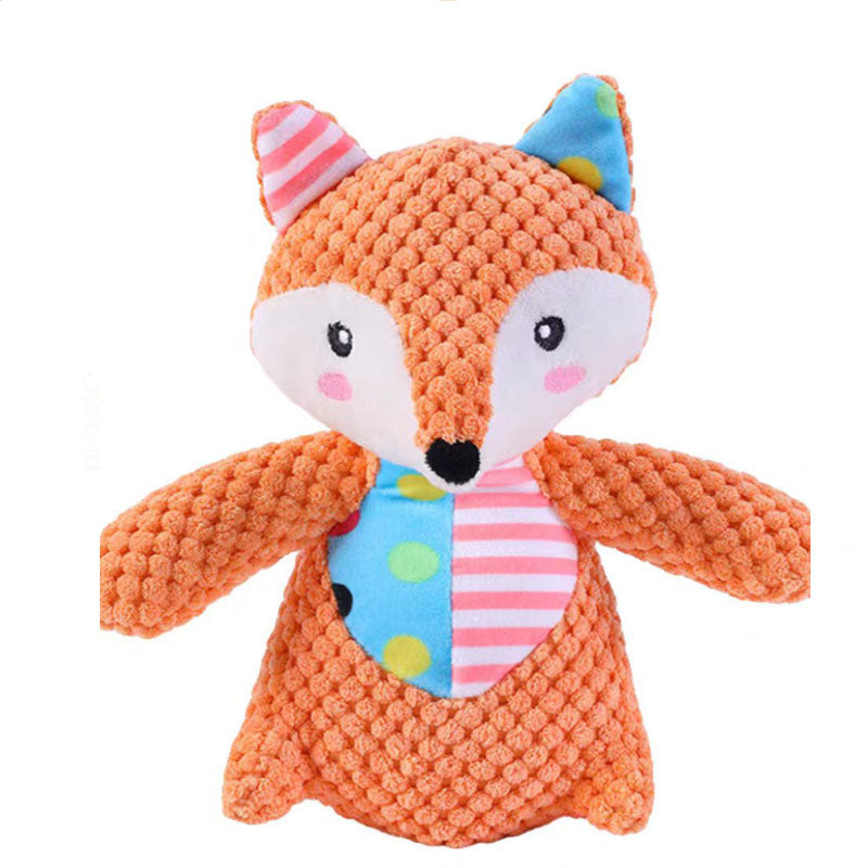 MRLA-002 Pet Plush Toy Cat Dog Puzzle Toy Cute Animals Bite Resistant Interactive Squeaky Pet Dog Teeth Cleaning Chew Toy Pet Supplies